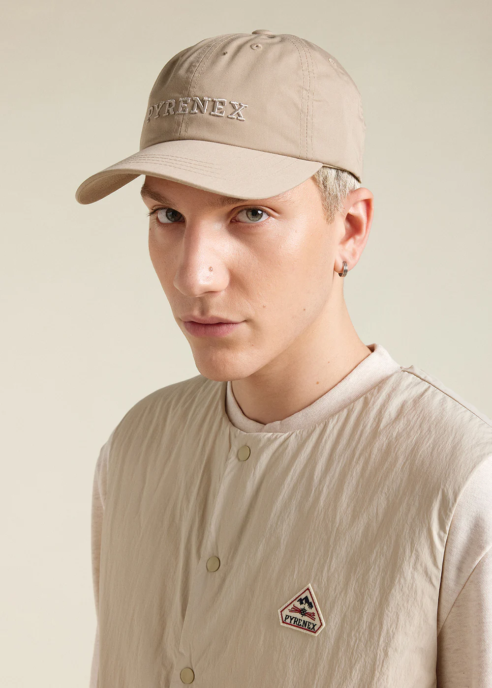 Casquette unisexe Pyrenex Frat Oyster gray - Image 4