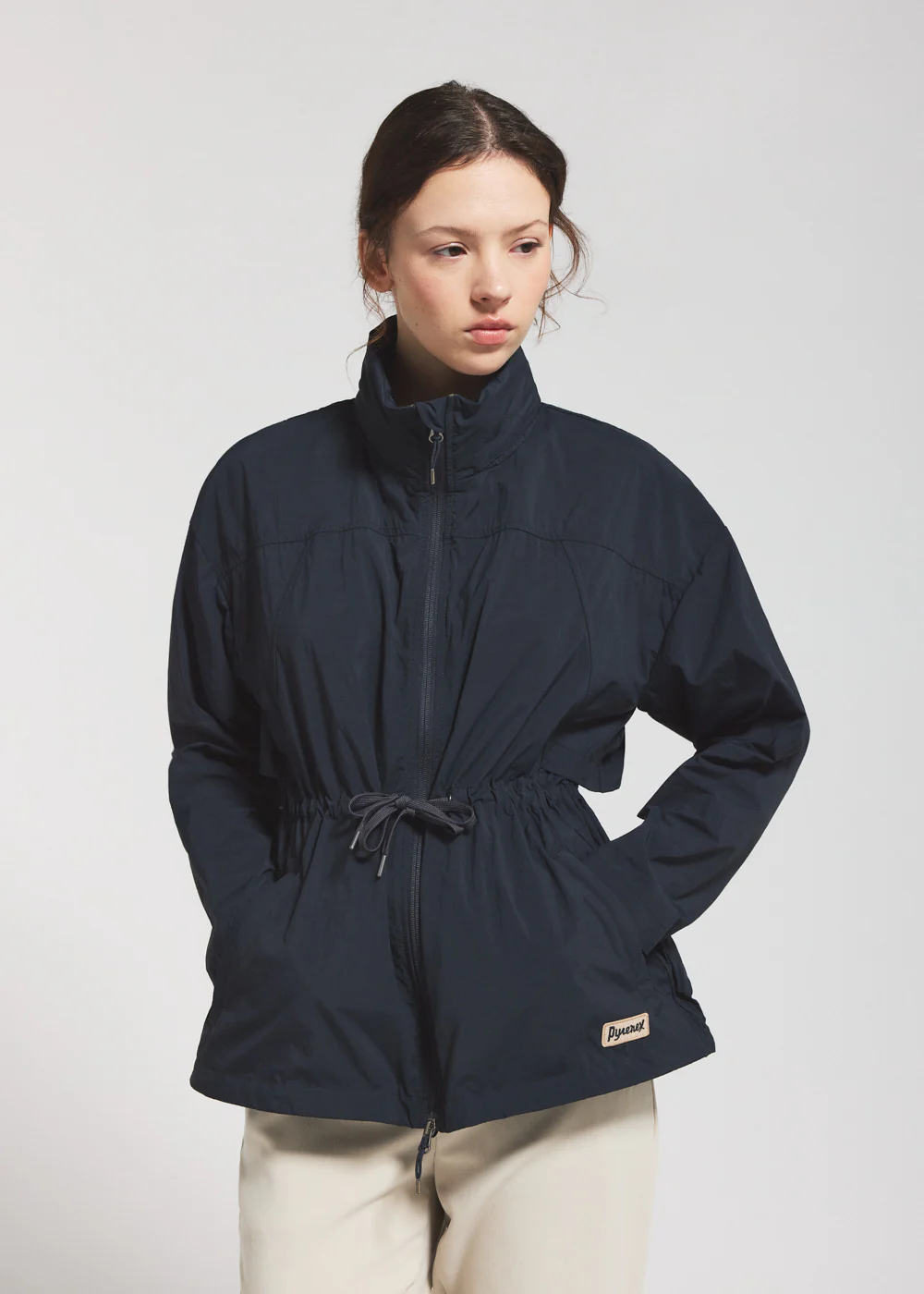 Coupe-vent court femme Pyrenex Climb bleu marine