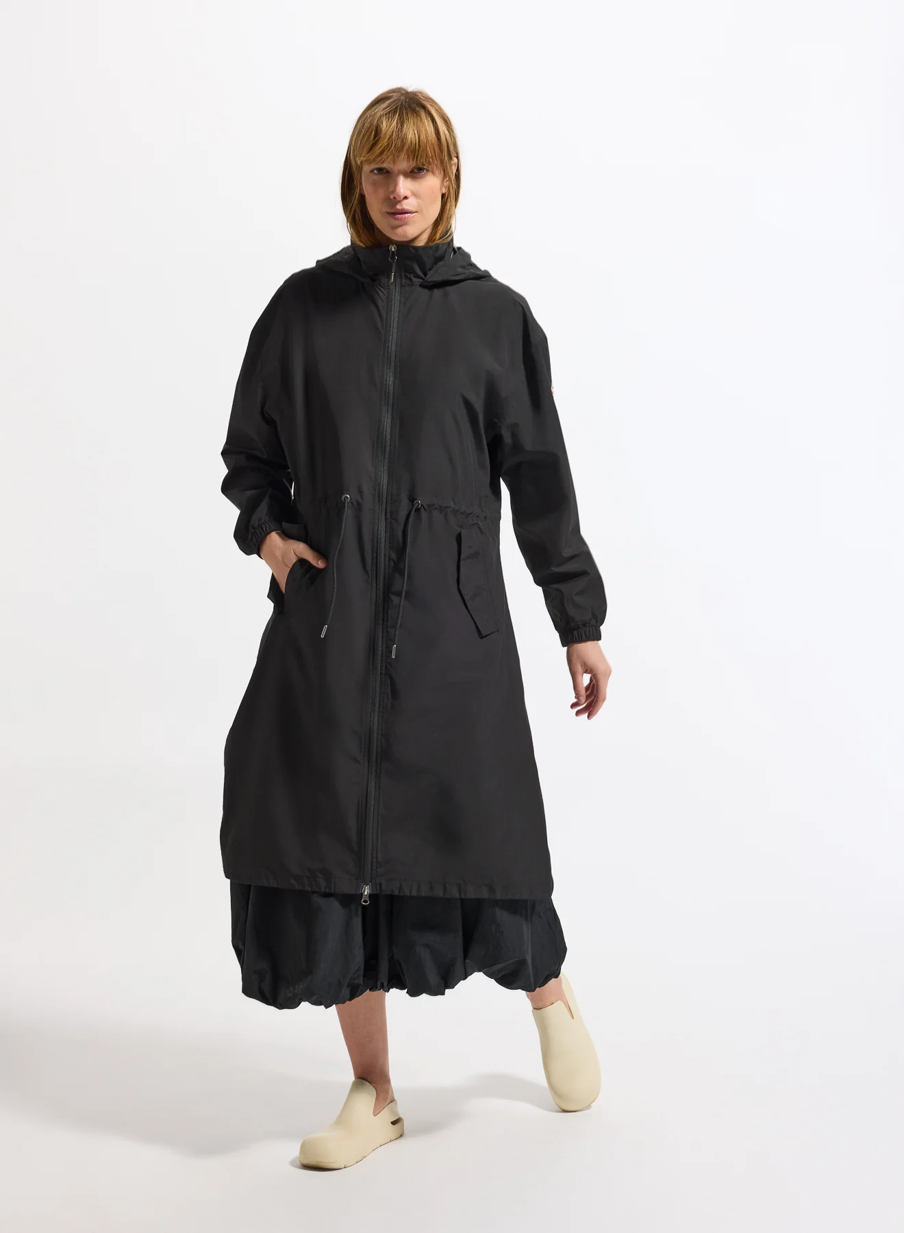 Parka longue imperméable femme à capuche Pyrenex Gemme noire