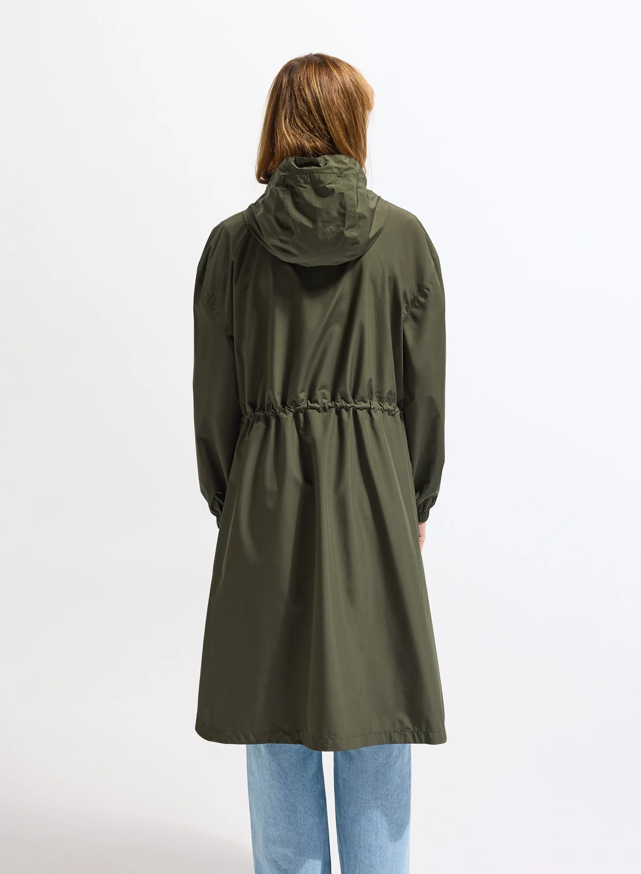 Parka longue imperméable femme à capuche Pyrenex Gemme verte kaki - Image 3