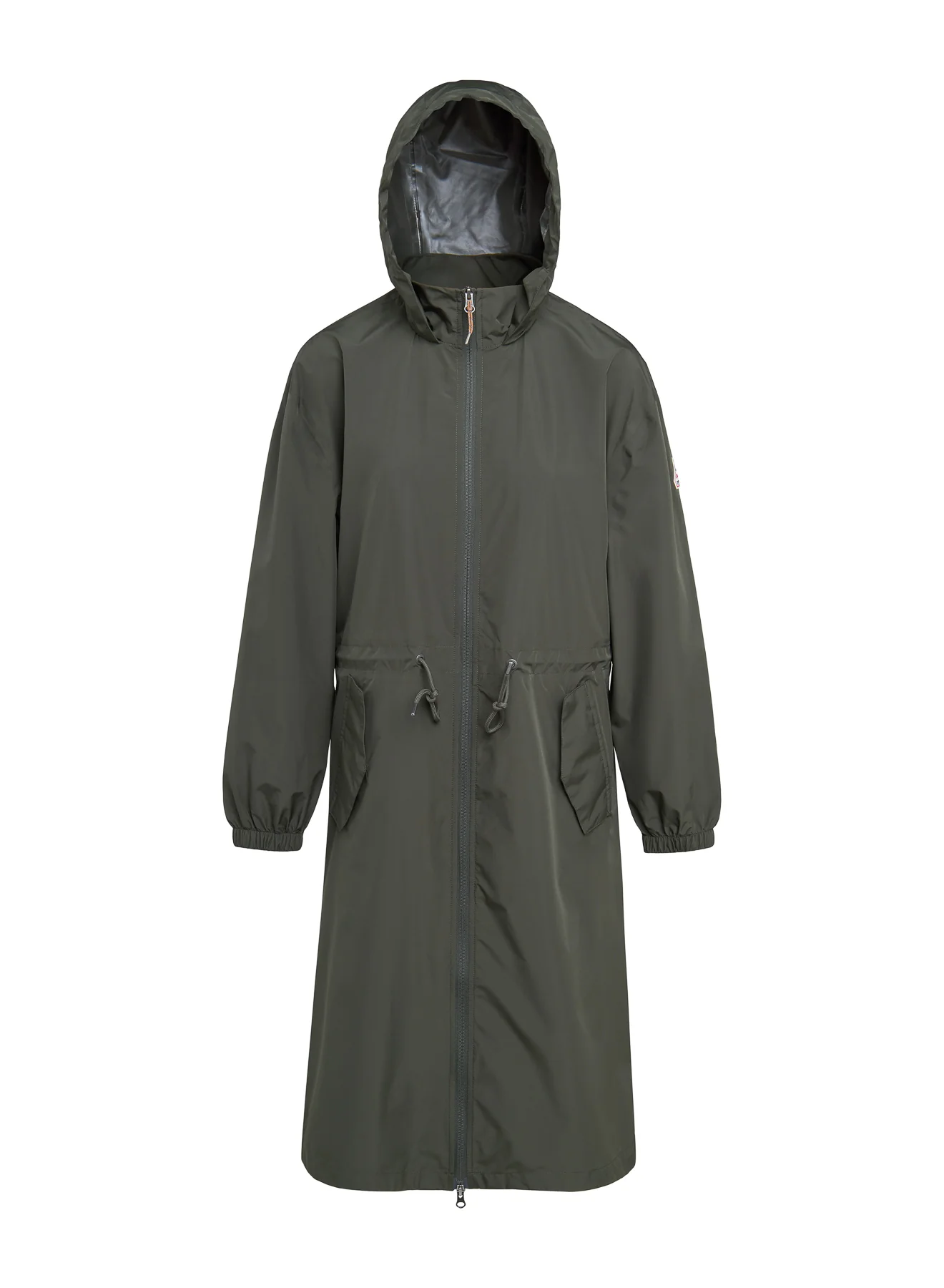 Parka longue imperméable femme à capuche Pyrenex Gemme verte kaki - Image 4