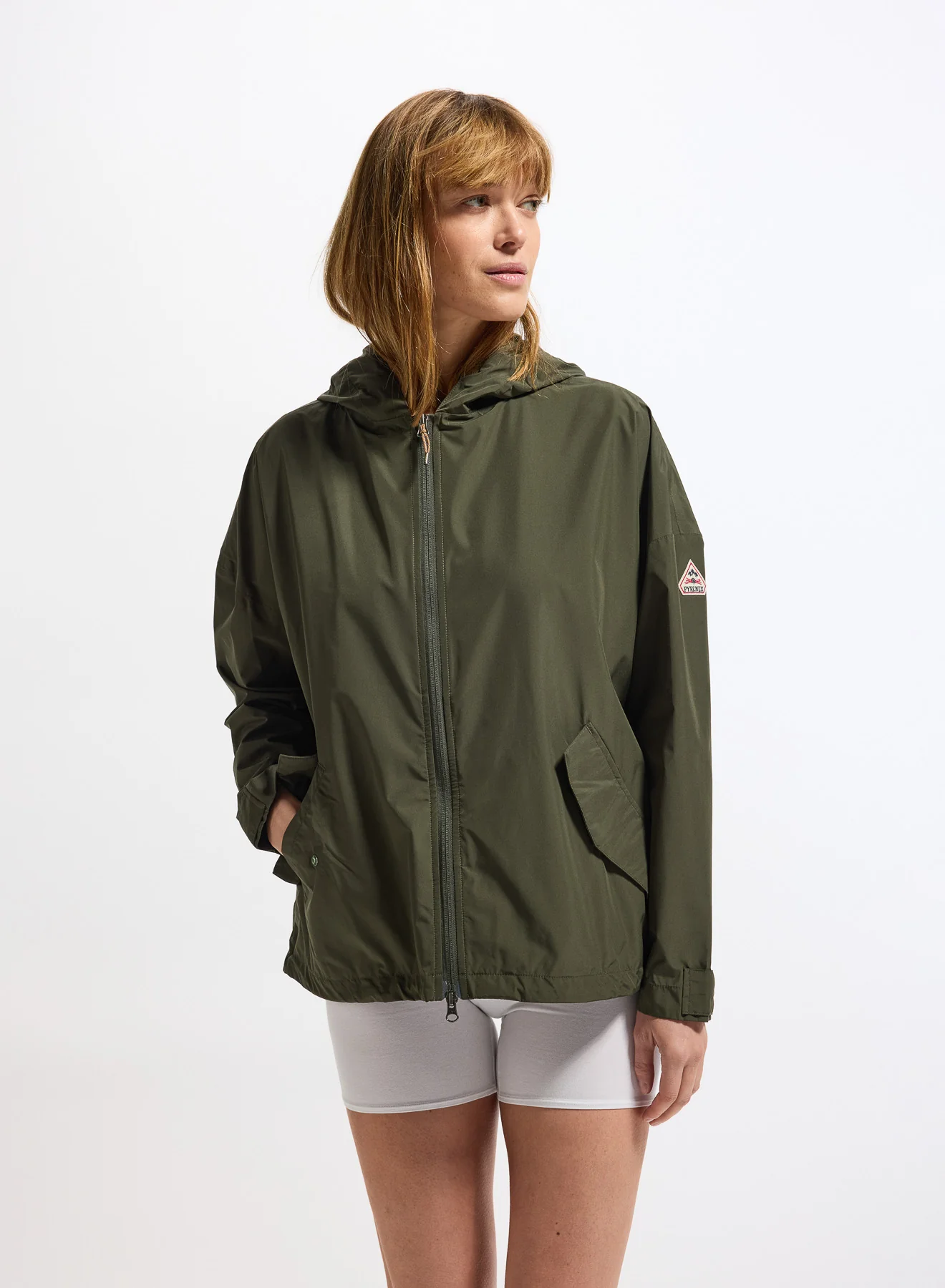 Coupe-vent imperméable femme Pyrenex Pyrite vert kaki