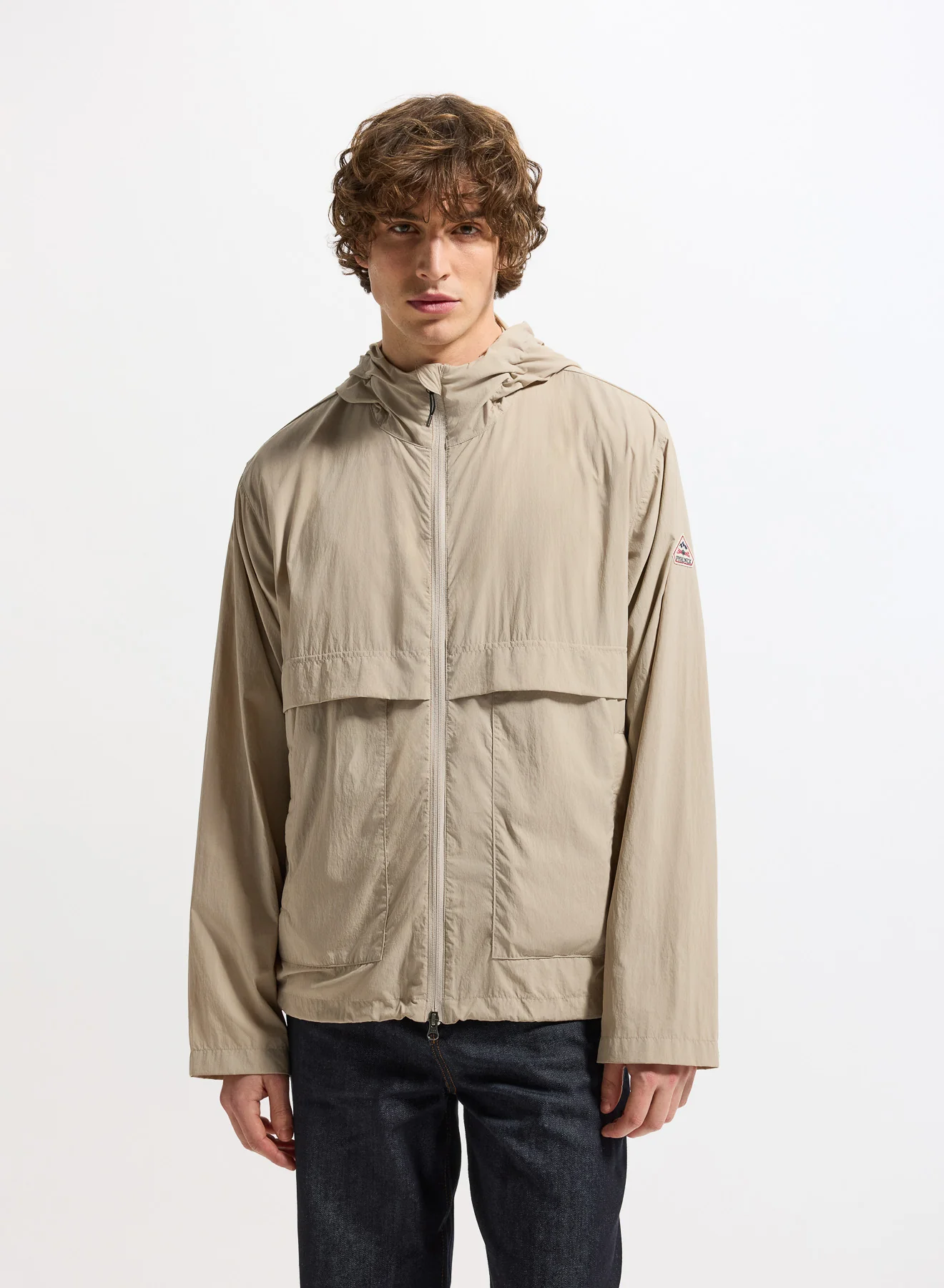 Coupe-vent unisexe à capuche Pyrenex Soulere beige