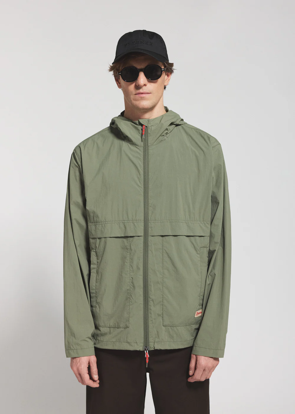 Coupe-vent unisexe à capuche Pyrenex Soulere khaki