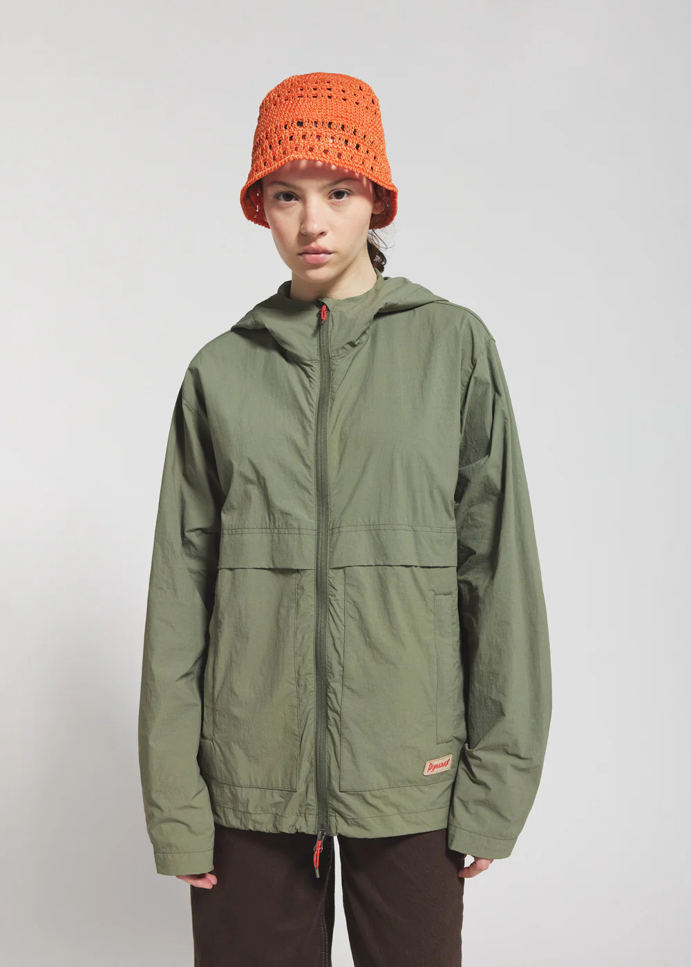 Coupe-vent unisexe à capuche Pyrenex Soulere khaki - Image 2