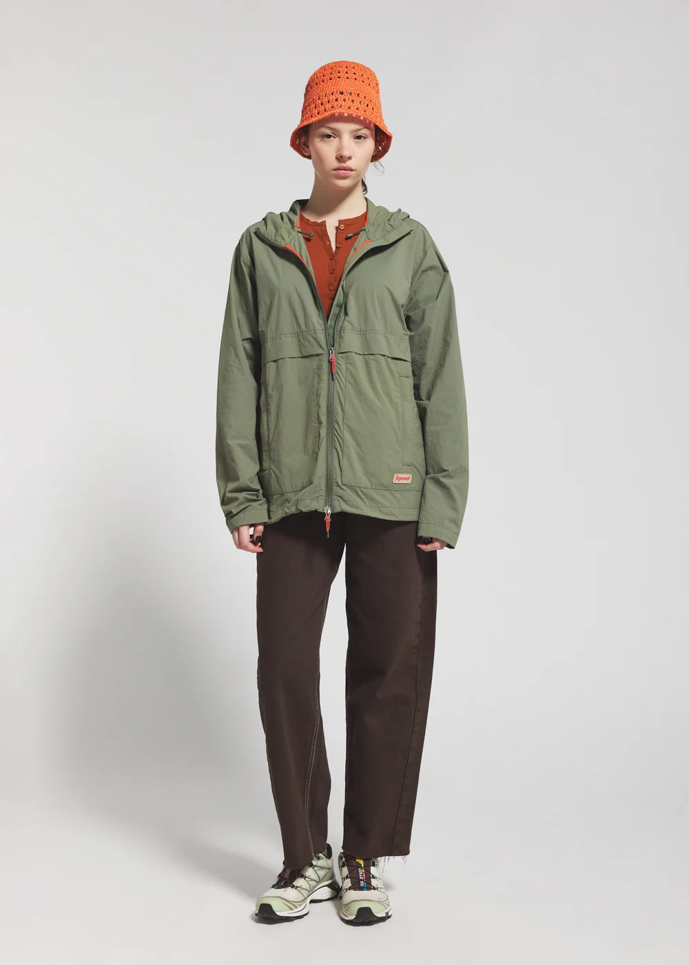 Coupe-vent unisexe à capuche Pyrenex Soulere khaki - Image 4