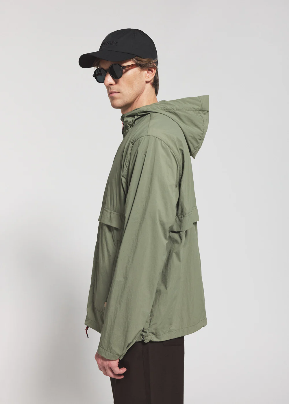 Coupe-vent unisexe à capuche Pyrenex Soulere khaki - Image 5