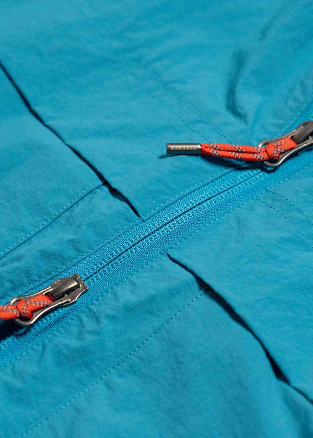 Coupe-vent unisexe à capuche Pyrenex Soulere bleu turquoise - Image 15