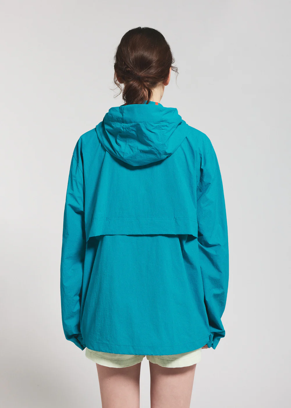 Coupe-vent unisexe à capuche Pyrenex Soulere bleu turquoise - Image 8