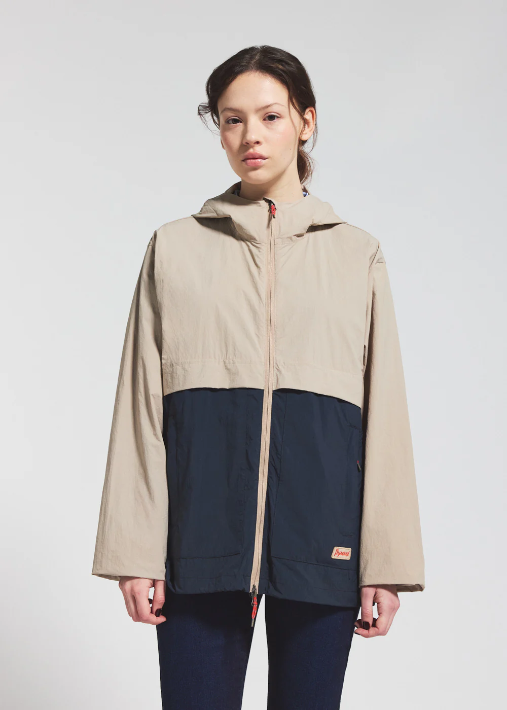 Coupe-vent unisexe à capuche Pyrenex Soulere beige - Image 2
