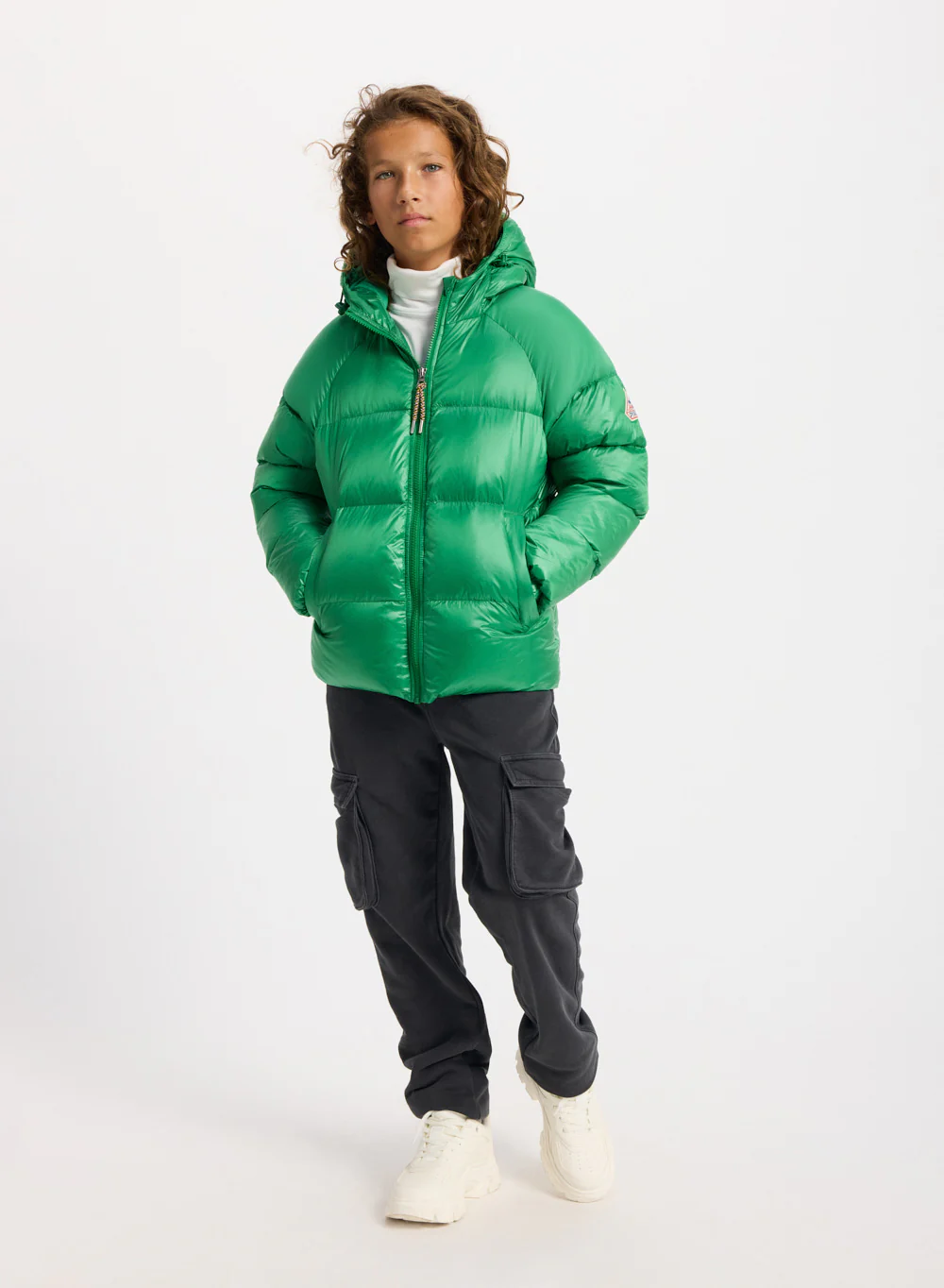 Doudoune à capuche enfant Pyrenex Sten verte - Image 3