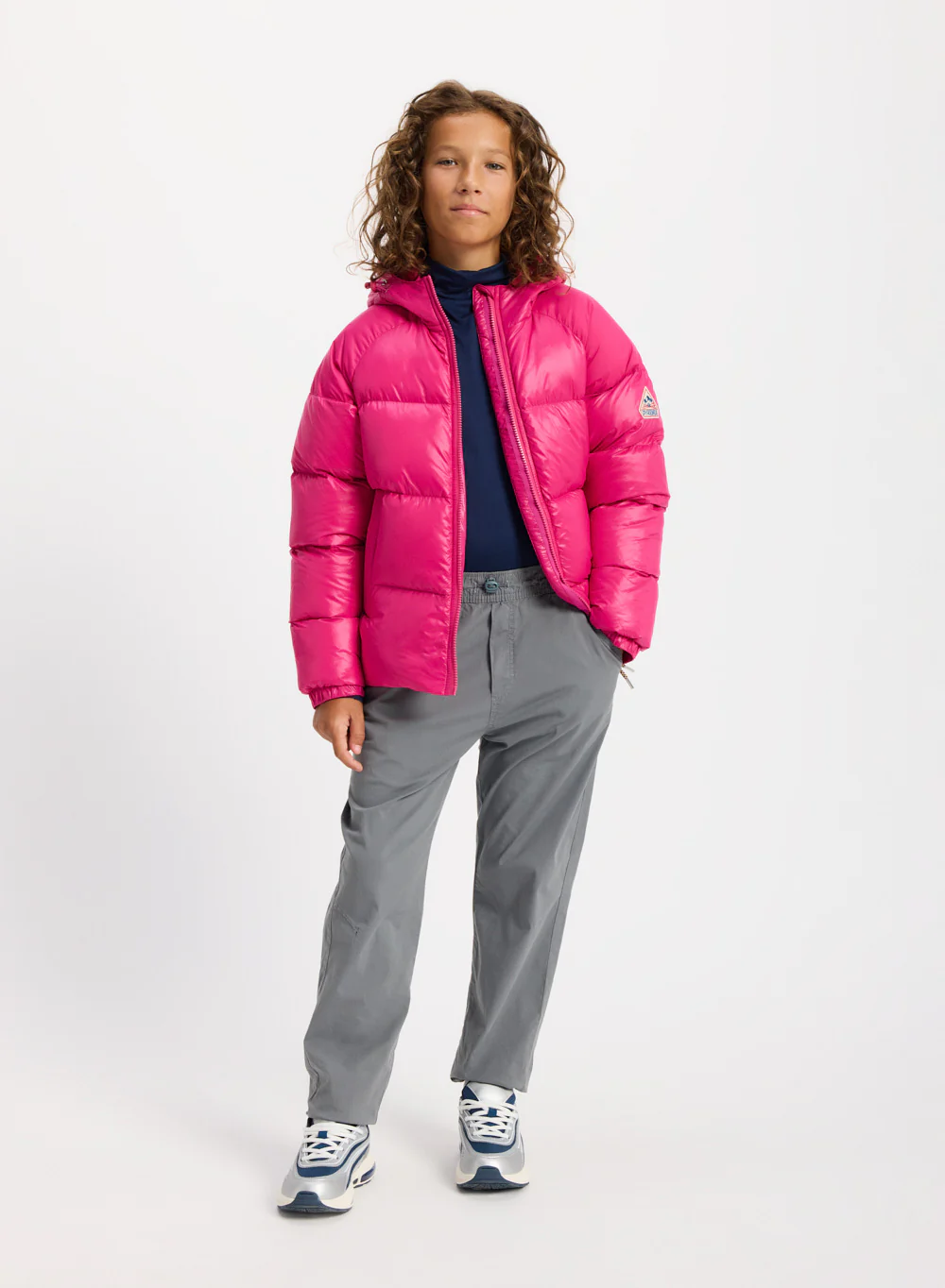 Doudoune à capuche enfant Pyrenex Sten fuchsia - Image 3