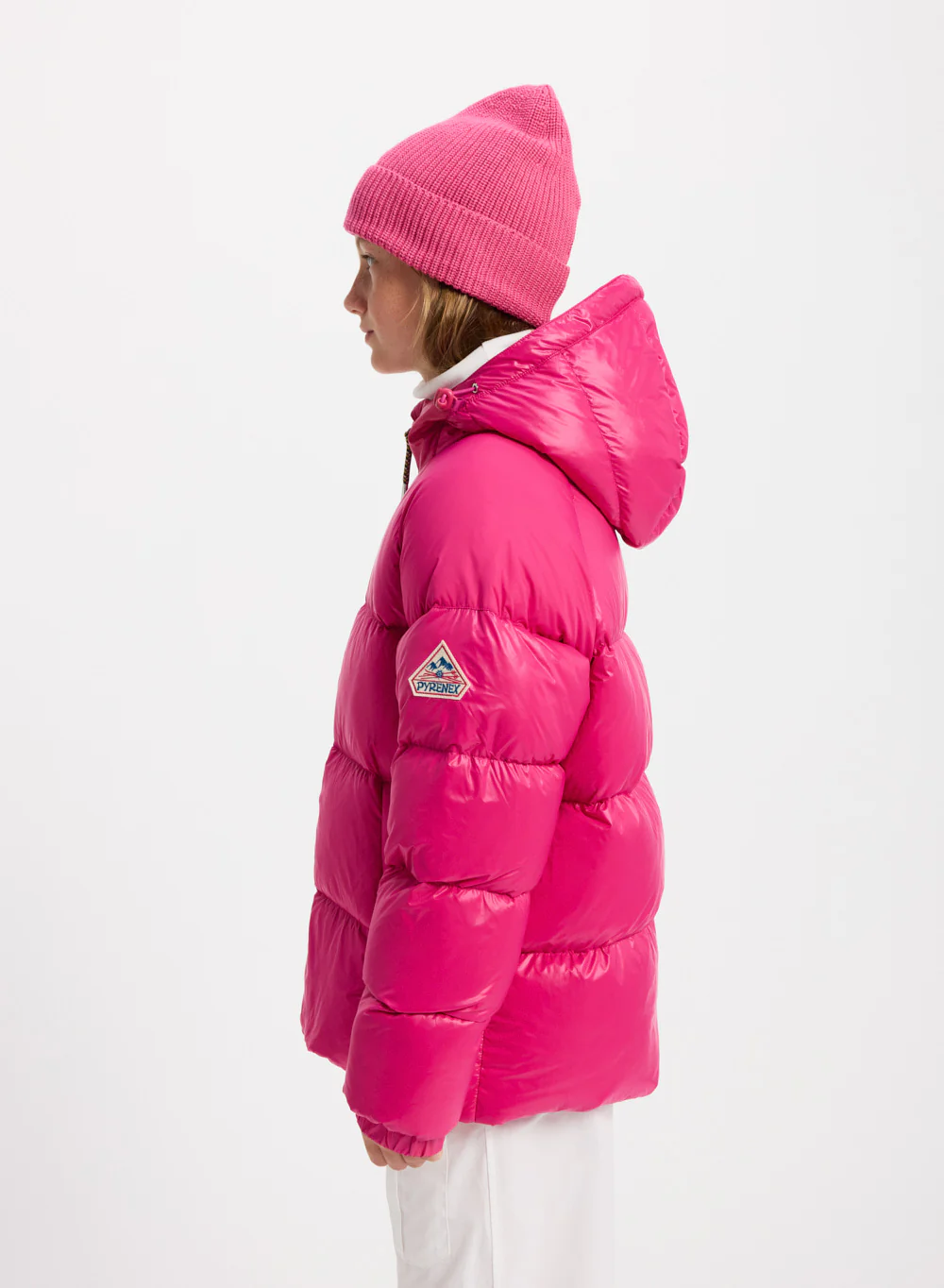 Doudoune à capuche enfant Pyrenex Sten fuchsia - Image 6