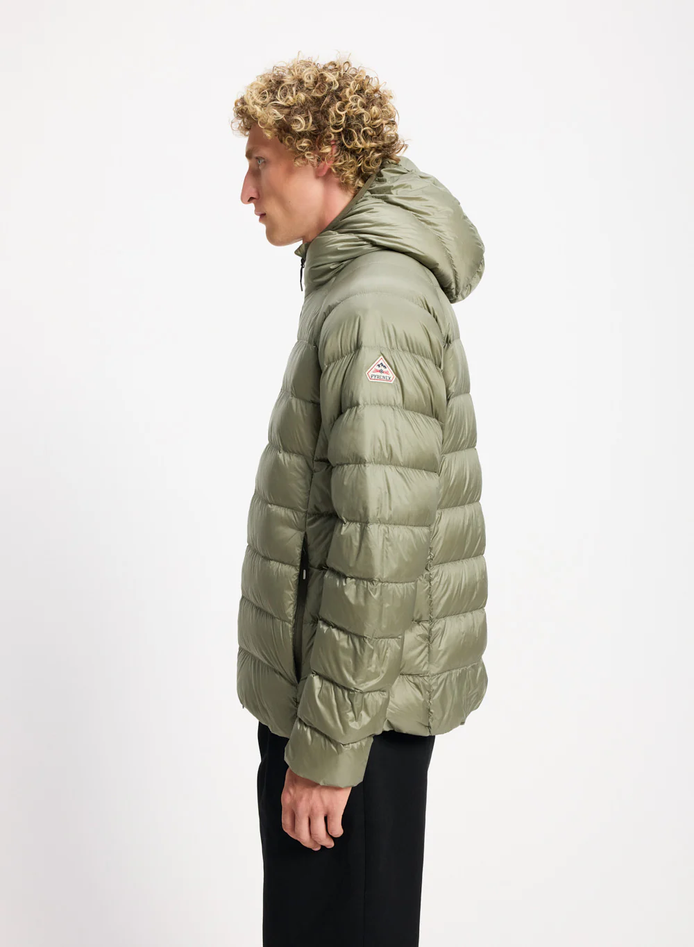 Doudoune à capuche homme Pyrenex kaki clair - Image 3