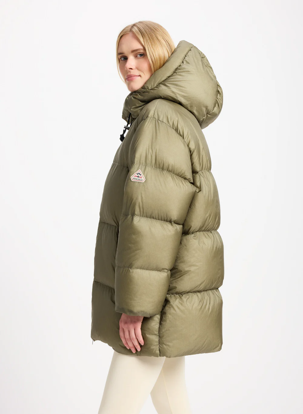 Doudoune chaude et ultra légère unisexe Pyrenex Shift Hooded Ripstop kaki - Image 6