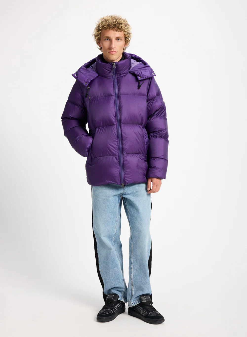 Doudoune chaude et ultra légère unisexe Pyrenex Shift Hooded Ripstop violette - Image 4