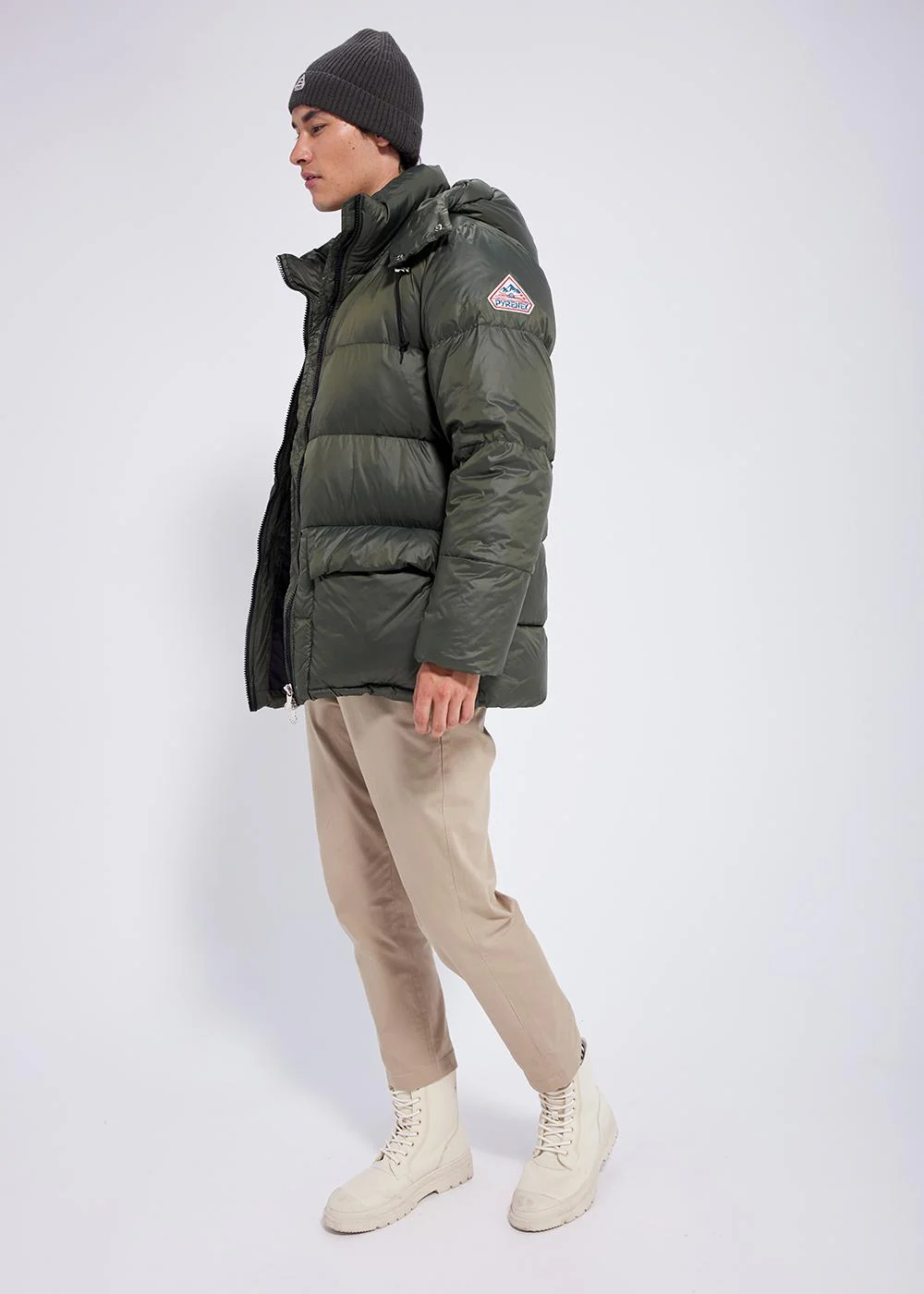 Doudoune à capuche pour homme Pyrenex Evolve Deep khaki - Image 2