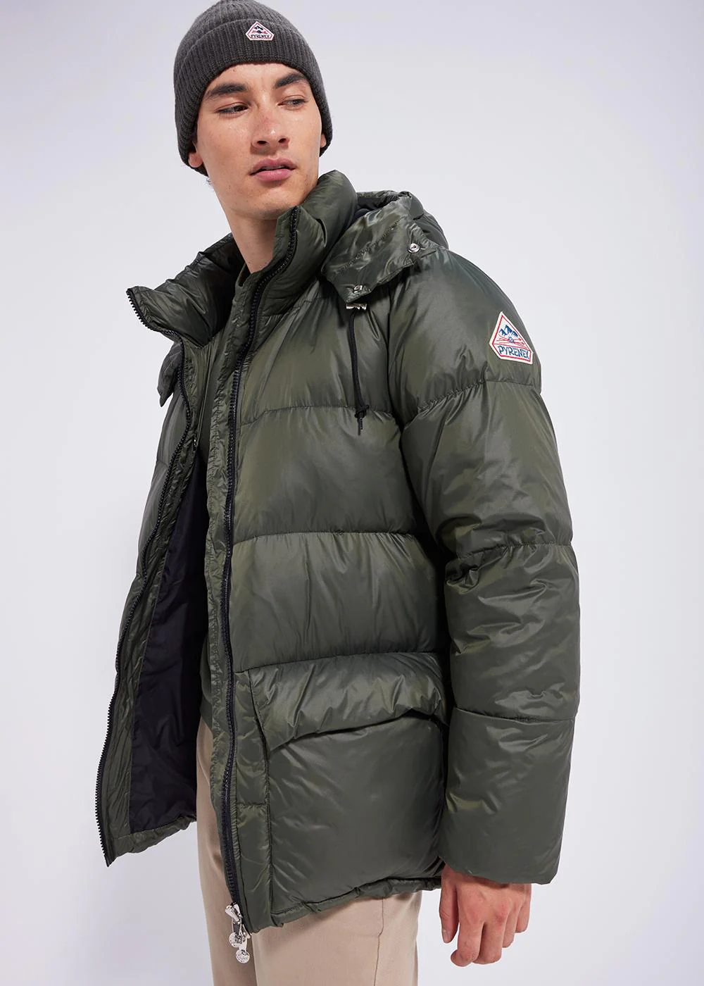 Doudoune à capuche pour homme Pyrenex Evolve Deep khaki - Image 3