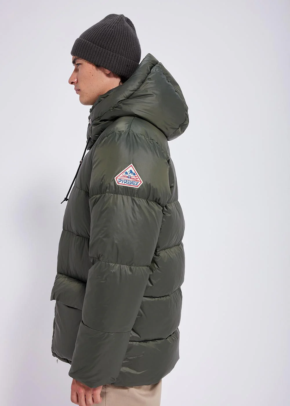 Doudoune à capuche pour homme Pyrenex Evolve Deep khaki - Image 4