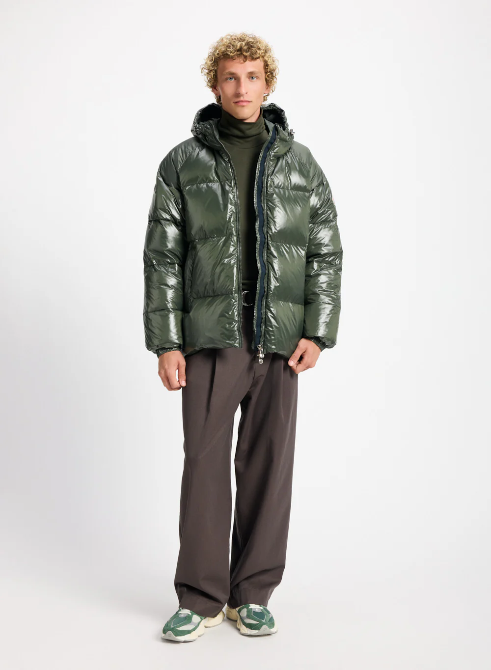 Doudoune unisexe à capuche Pyrenex Sten Deep khaki - Image 9