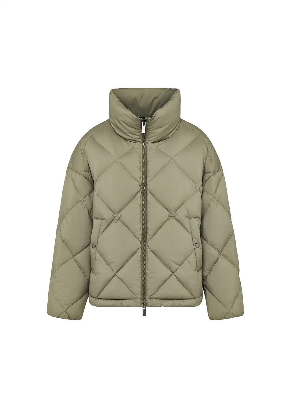 Doudoune oversize femme Pyrenex Adele avec col enveloppant khaki clair - Image 5
