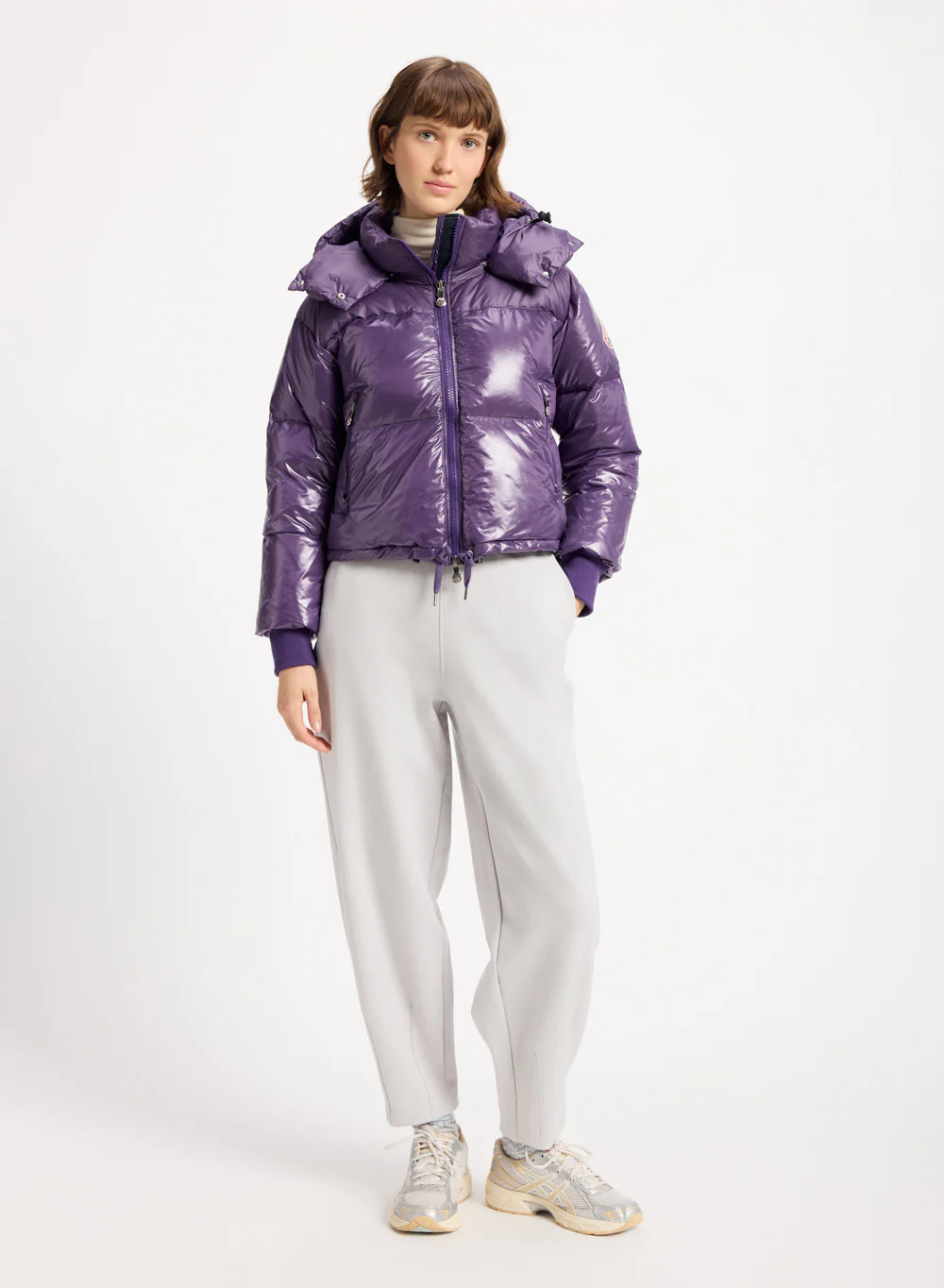 Doudoune courte à capuche pour femme Pyrenex Altic violette - Image 2
