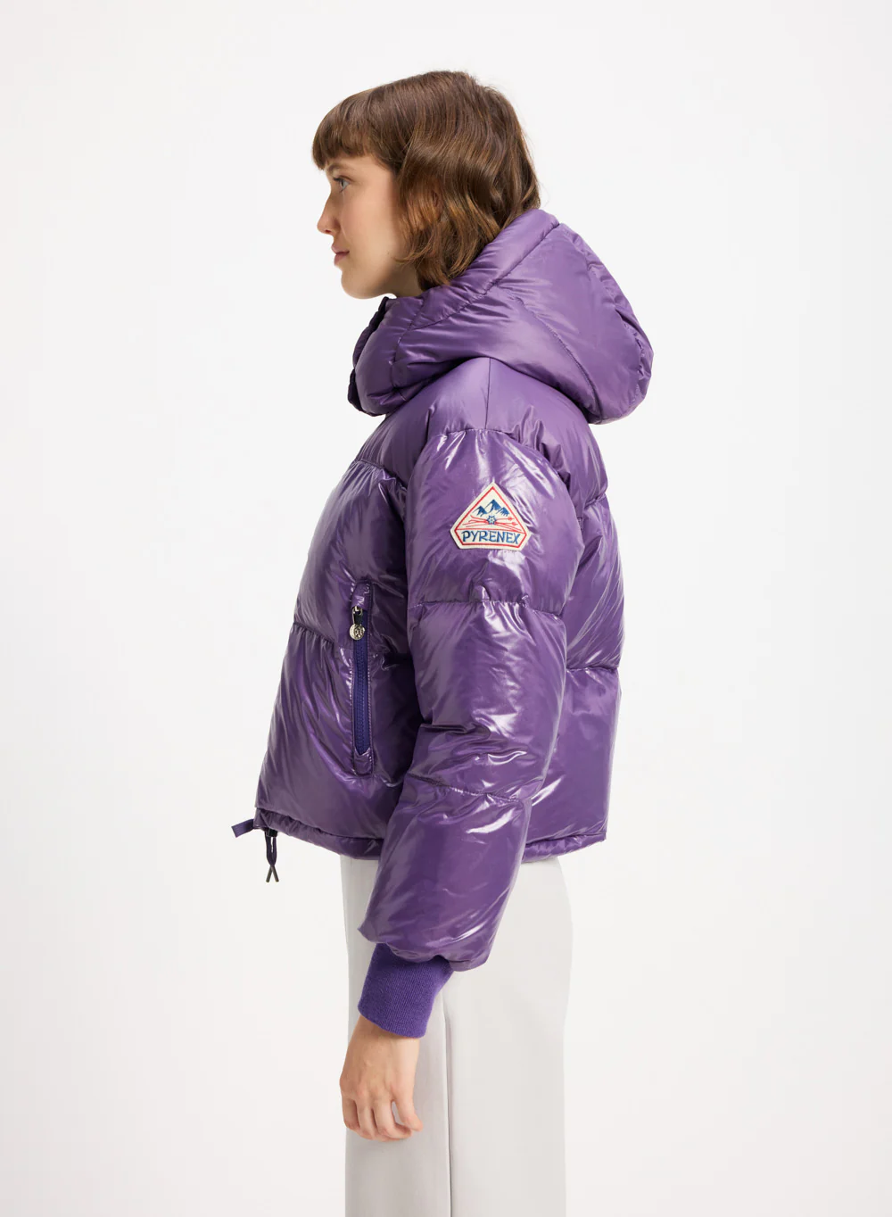 Doudoune courte à capuche pour femme Pyrenex Altic violette - Image 3
