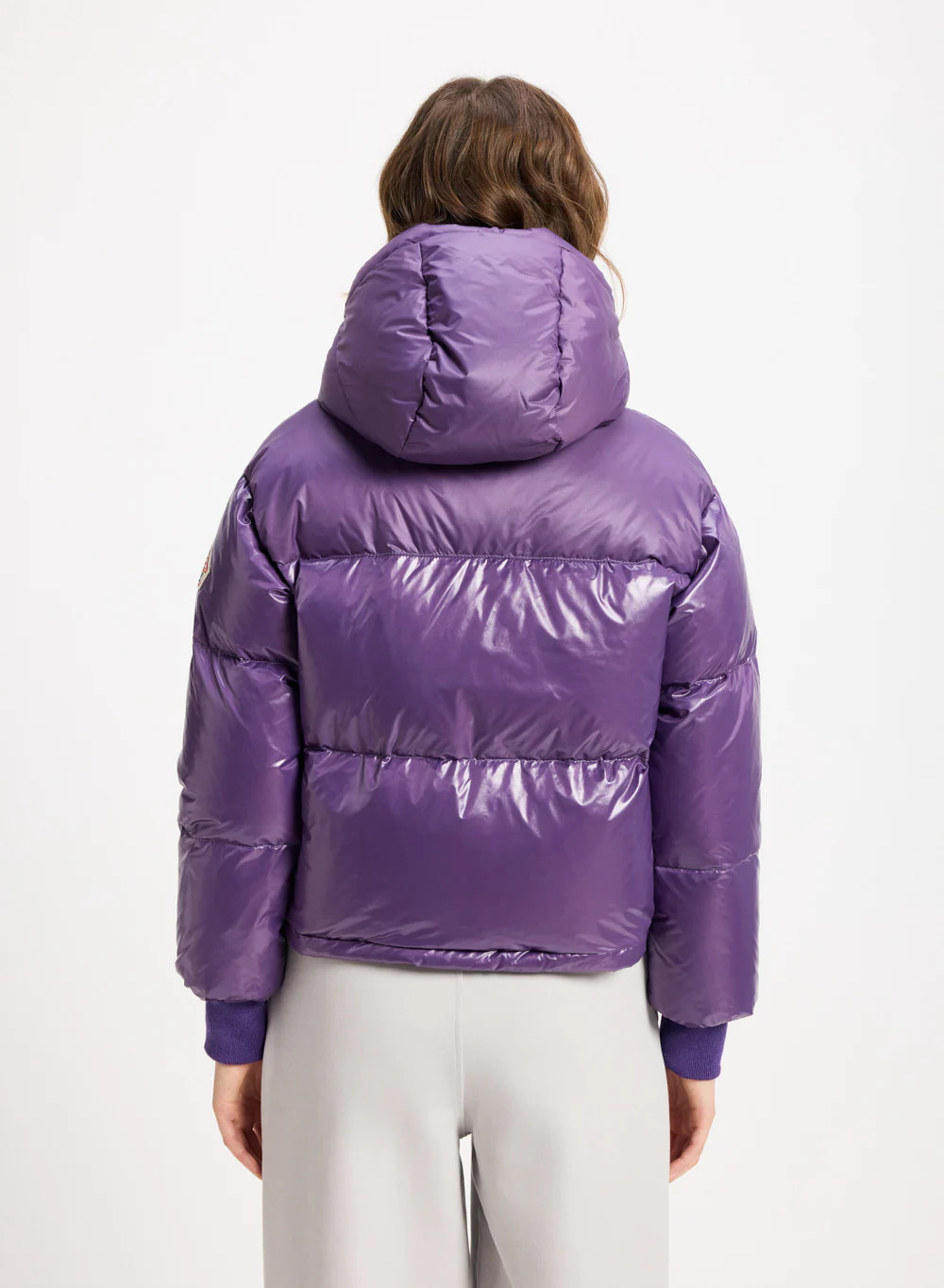 Doudoune courte à capuche pour femme Pyrenex Altic violette - Image 4