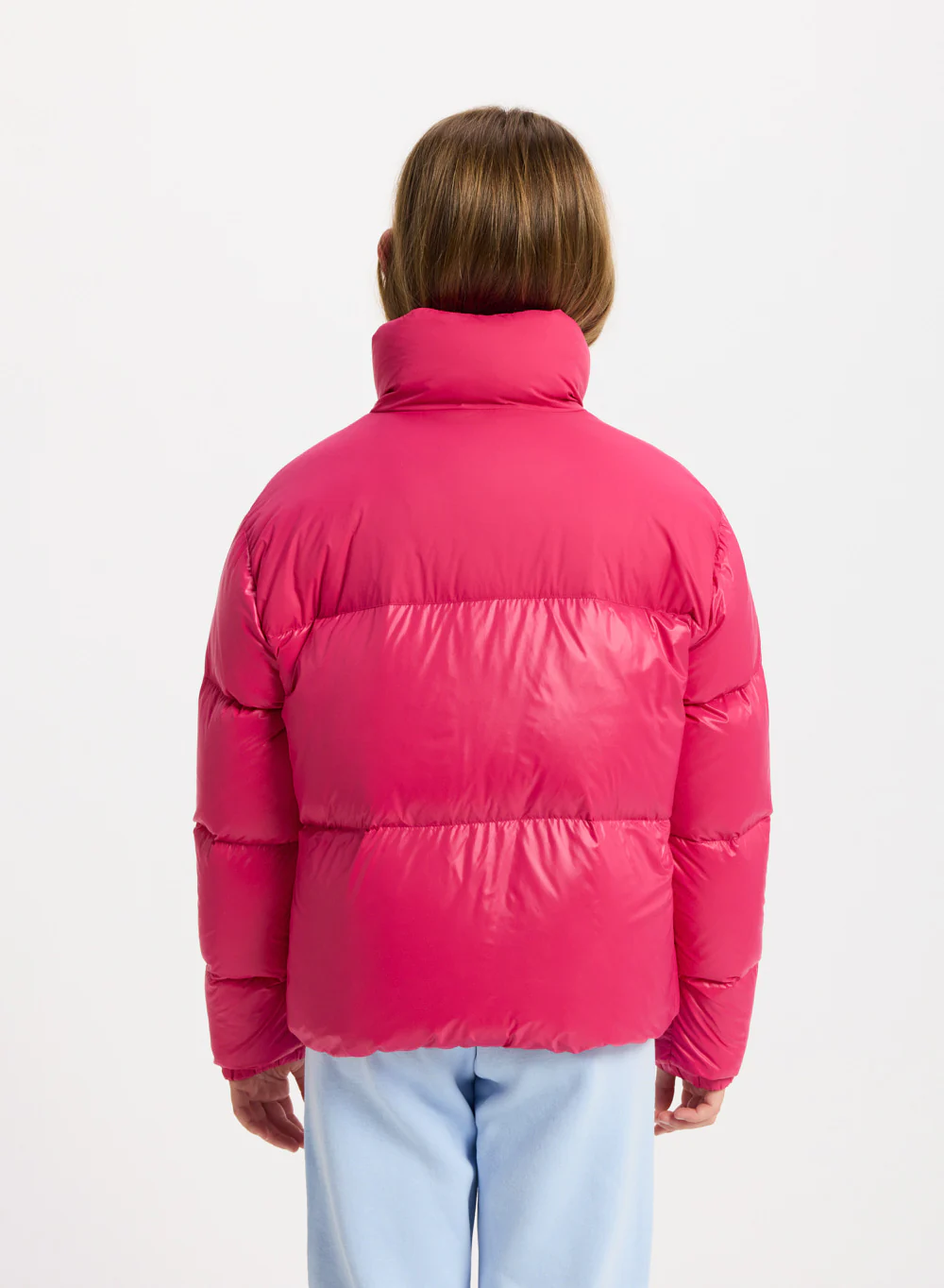 Doudoune brillante pour fille Pyrenex Goldin fuchsia - Image 4
