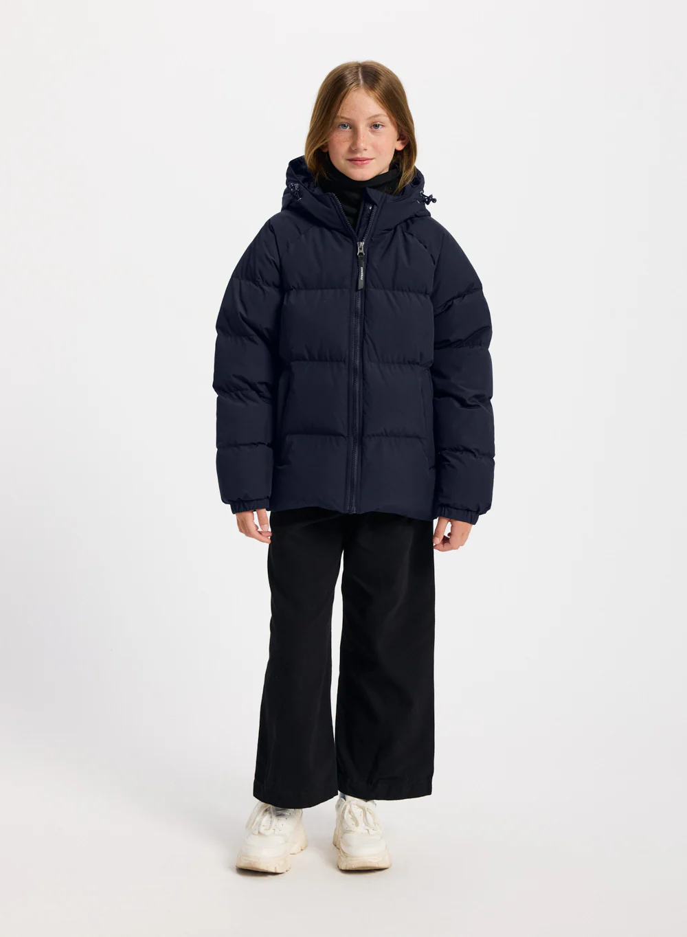 Doudoune enfant unisexe à capuche Pyrenex Sten Smooth bleu foncé - Image 4
