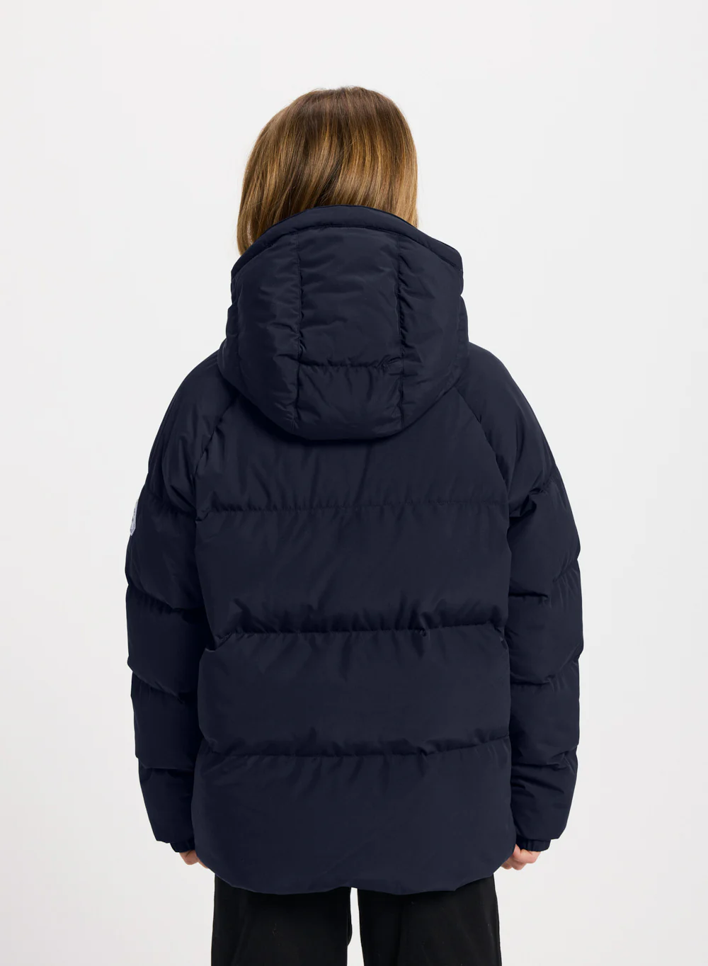 Doudoune enfant unisexe à capuche Pyrenex Sten Smooth bleu foncé - Image 8