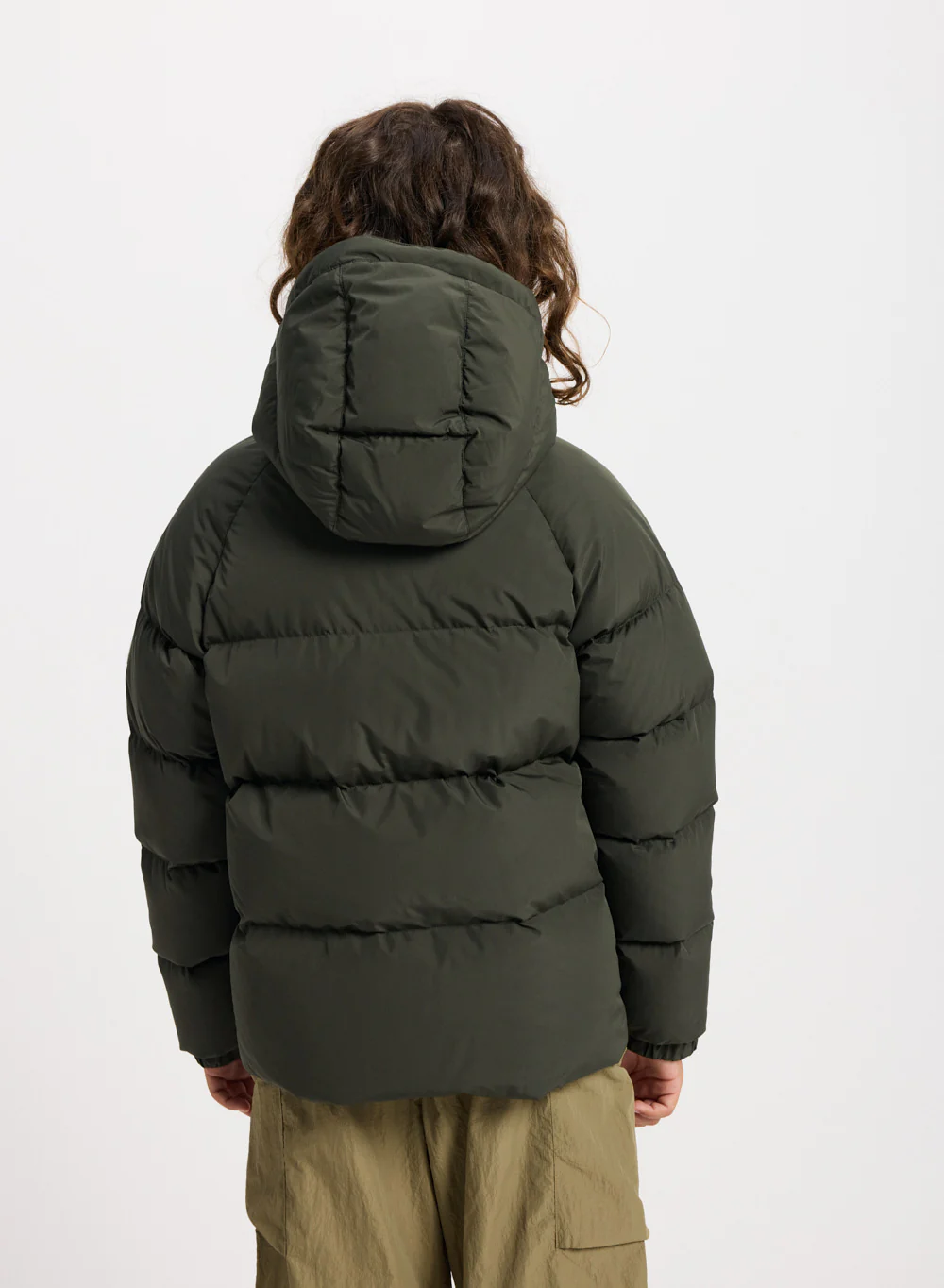 Doudoune enfant unisexe à capuche Pyrenex Sten Smooth khaki - Image 8