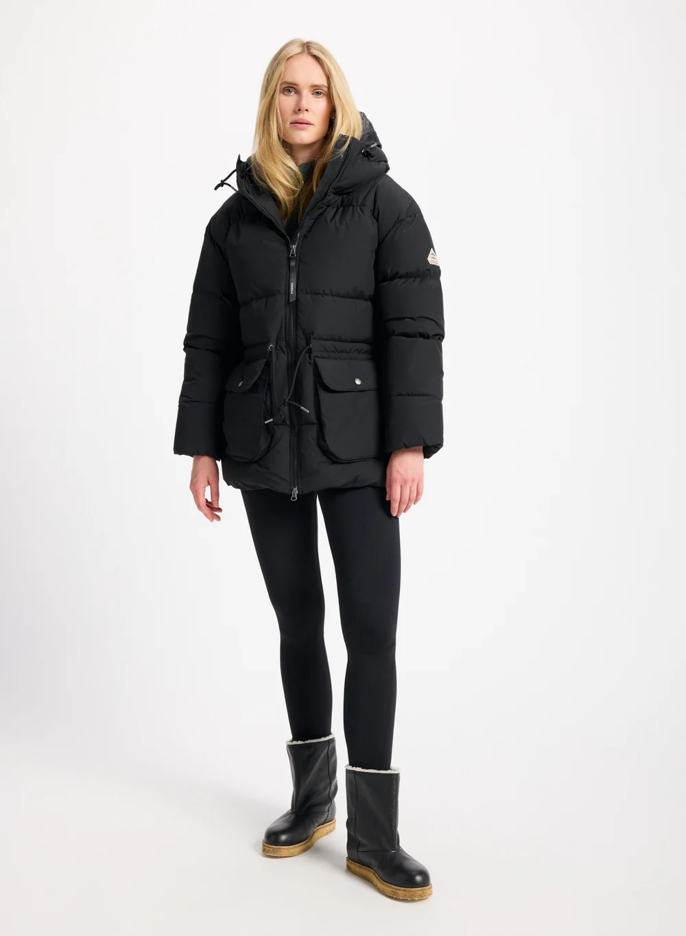Doudoune hiver à capuche pour femme Pyrenex Aule noire - Image 2