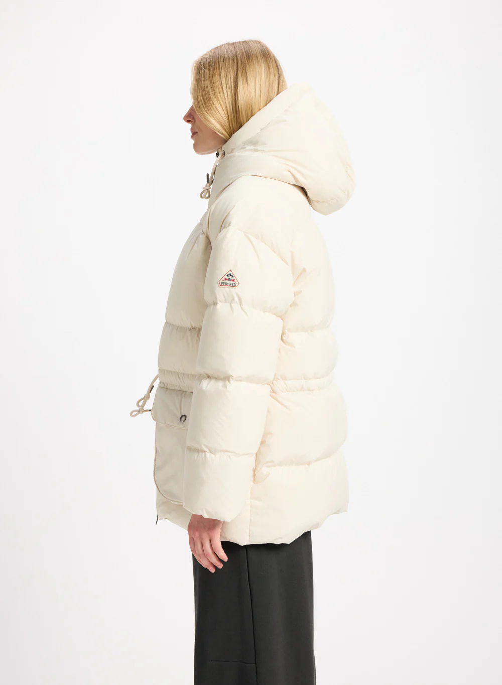 Doudoune hiver à capuche pour femme Pyrenex Aule ivoire - Image 4