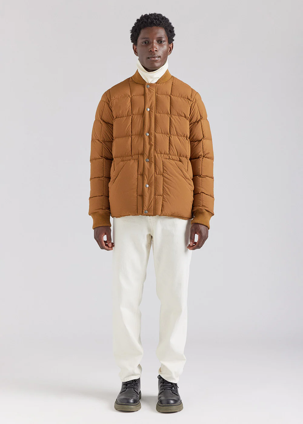 Veste doudoune homme Pyrenex Flight à piquage carré Bronze Brown - Image 2