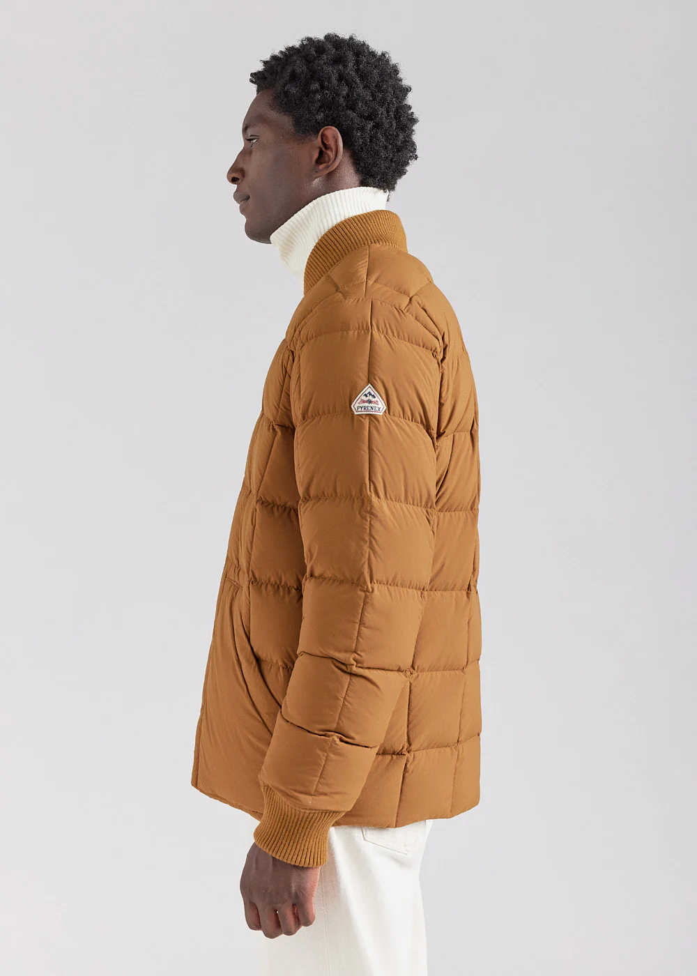 Veste doudoune homme Pyrenex Flight à piquage carré Bronze Brown - Image 3