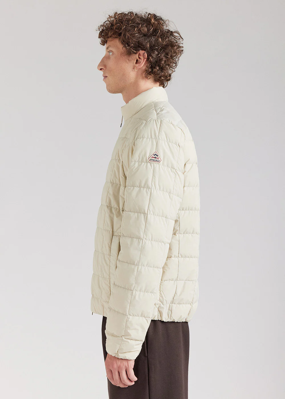 Doudoune légère homme Pyrenex Grid Oyster Grey - Image 4