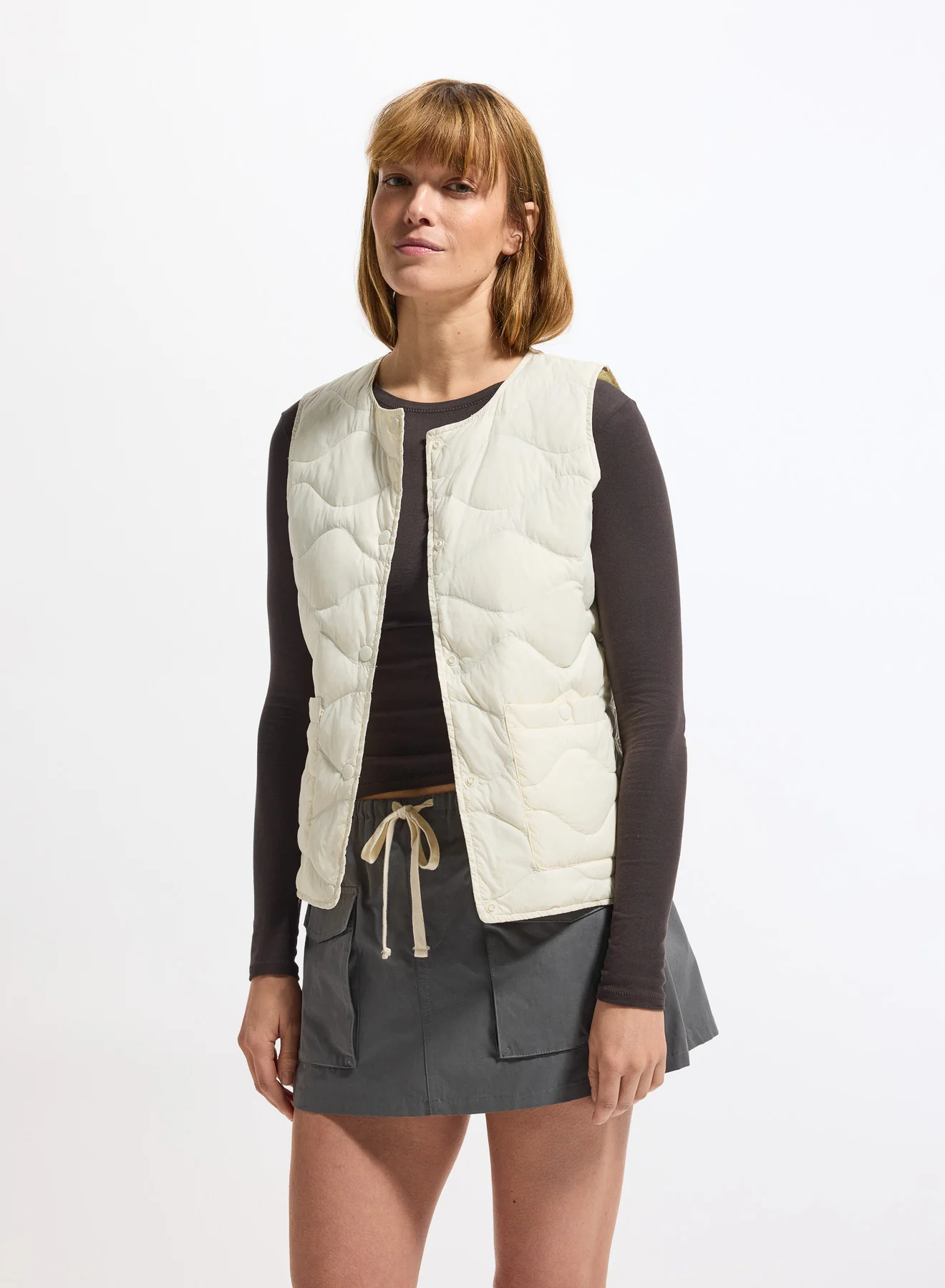 Doudoune ultra-lègère sans manches femme Pyrenex Orite Vest blanche