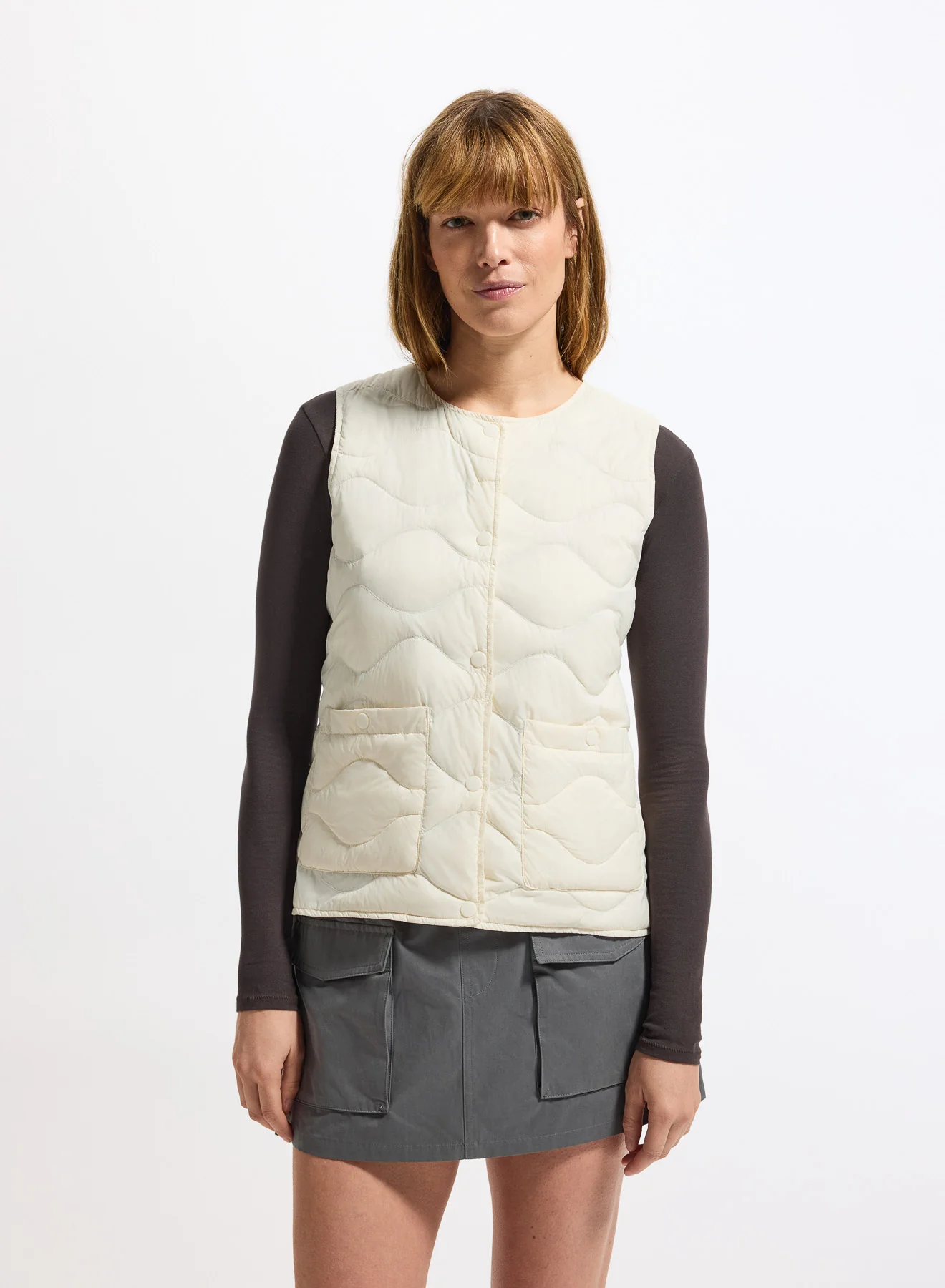 Doudoune ultra-lègère sans manches femme Pyrenex Orite Vest blanche - Image 3