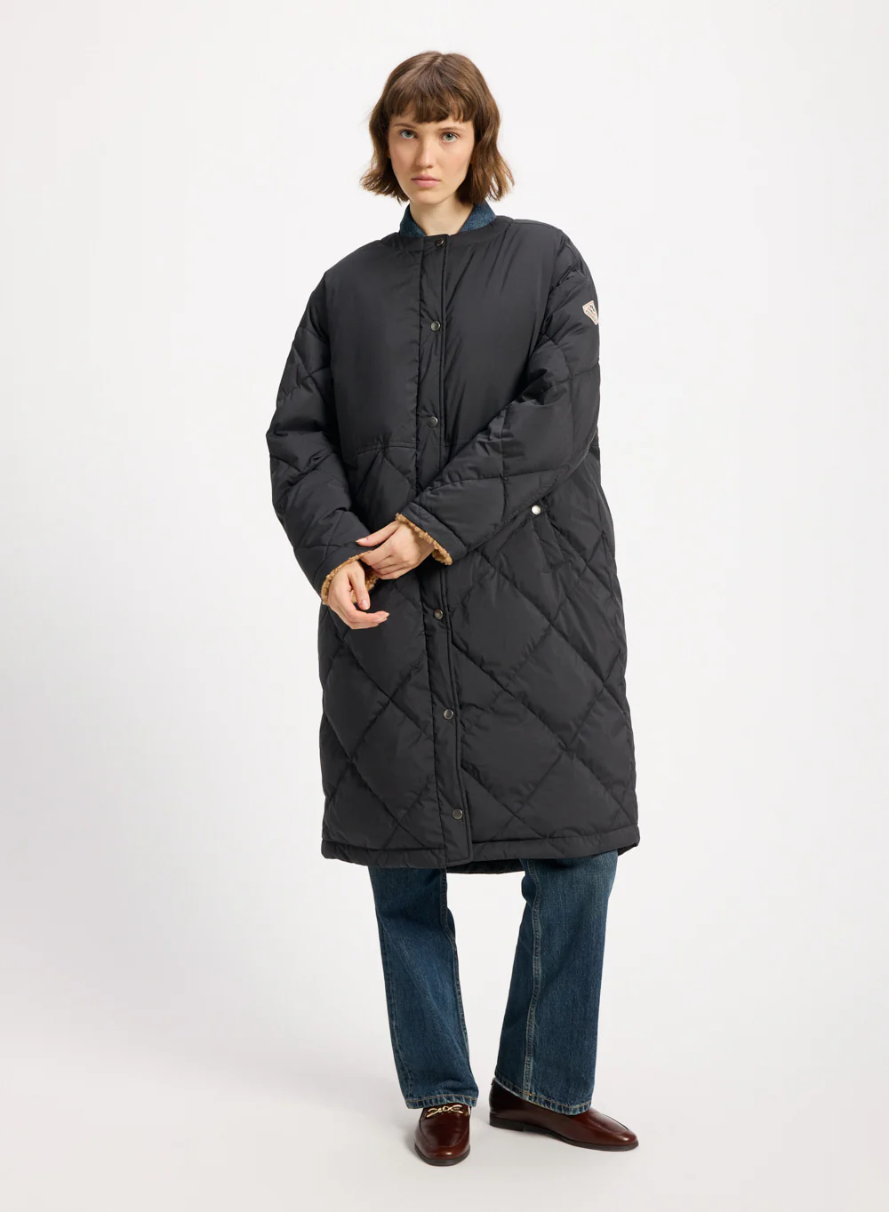 Doudoune longue pour femme Pyrenex Blossom noire - Image 2