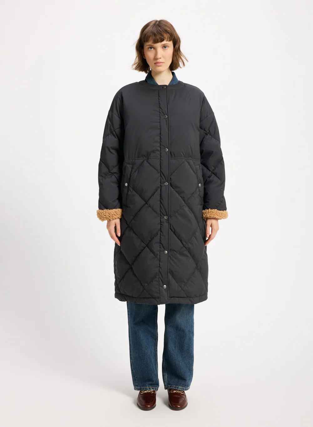 Doudoune longue pour femme Pyrenex Blossom noire - Image 3