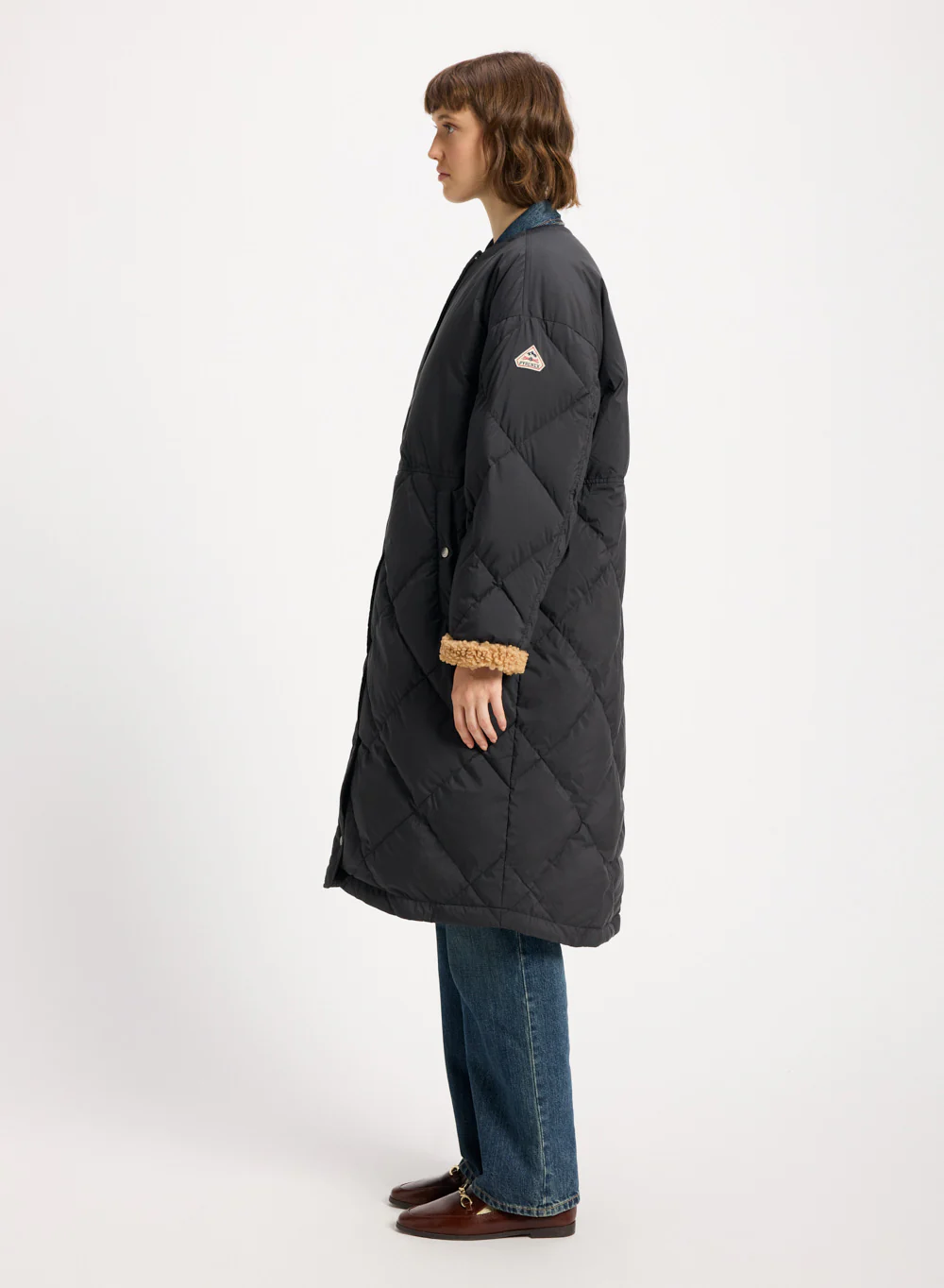 Doudoune longue pour femme Pyrenex Blossom noire - Image 4