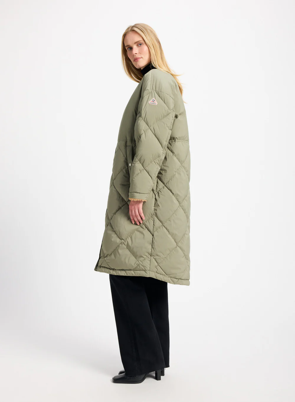 Doudoune longue pour femme Pyrenex Blossom khaki - Image 3