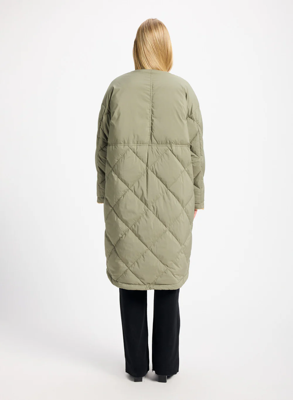 Doudoune longue pour femme Pyrenex Blossom khaki - Image 5