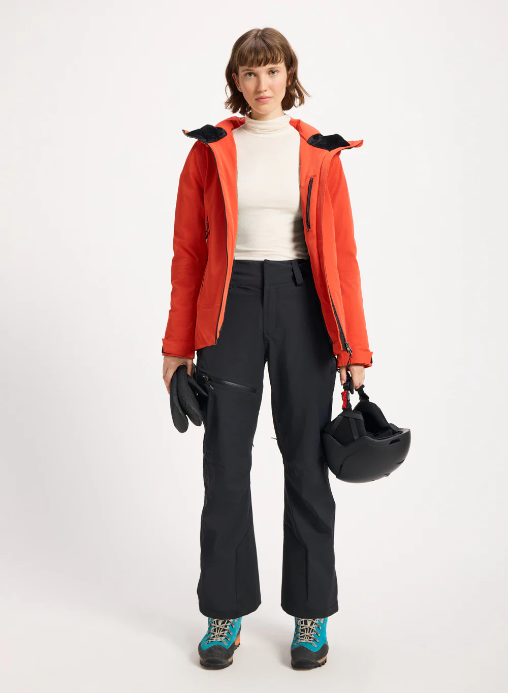 Veste parka en duvet pour femme Pyrenex Nova orange - Image 5