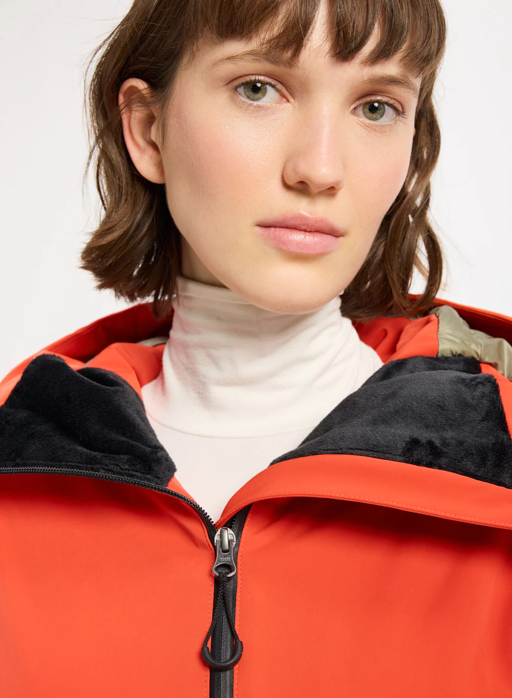 Veste parka en duvet pour femme Pyrenex Nova orange - Image 6