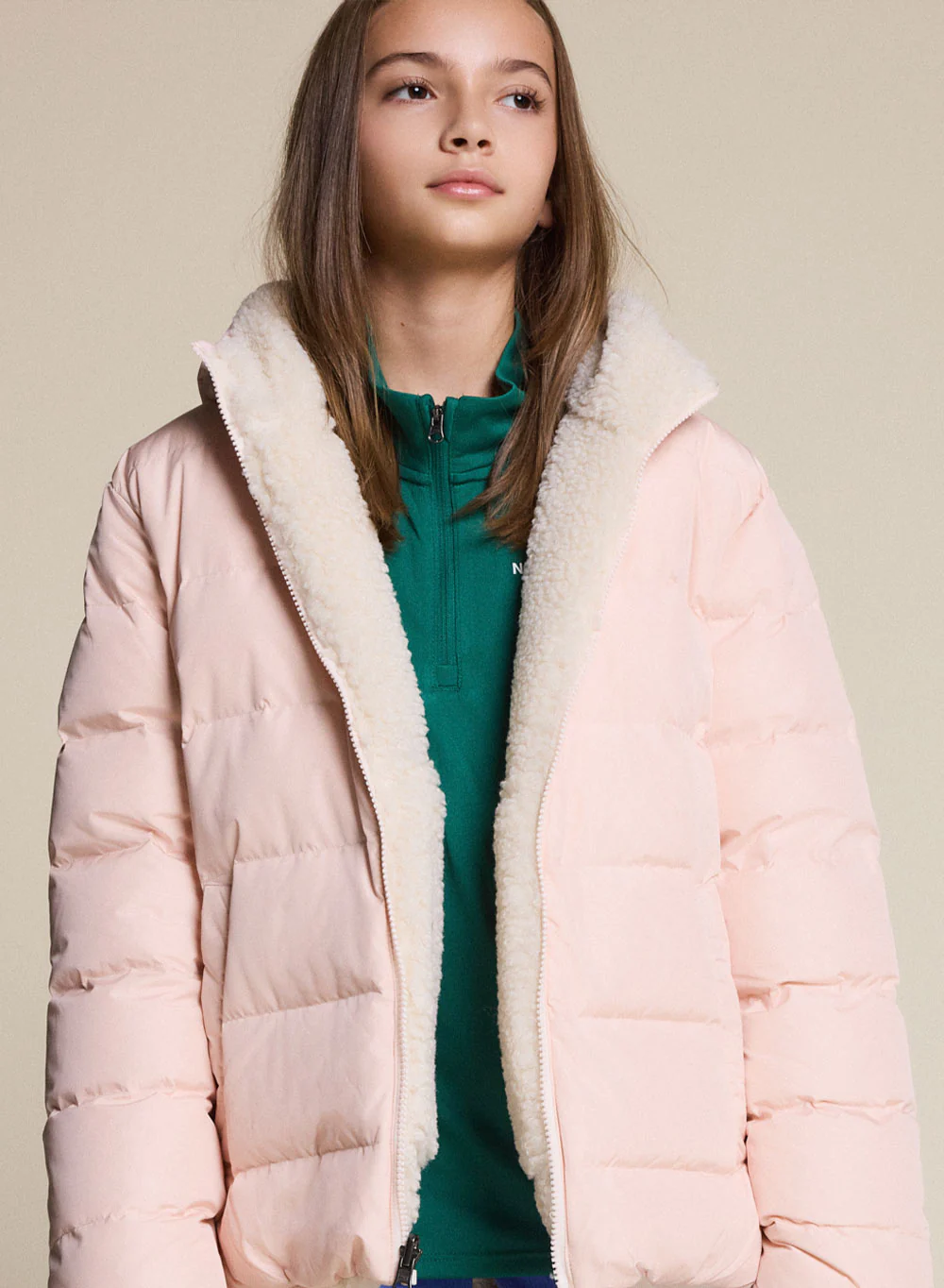 Doudoune réversible enfant Pyrenex Keylinn rose clair
