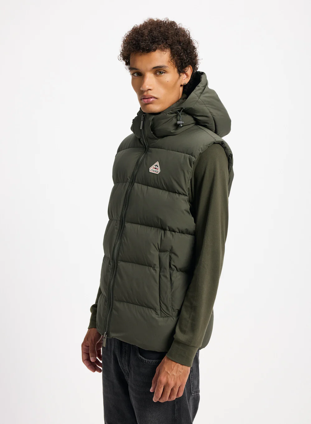 Doudoune sans-manche Pyrenex Spoutnic à capuche amovible Deep khaki - Image 6