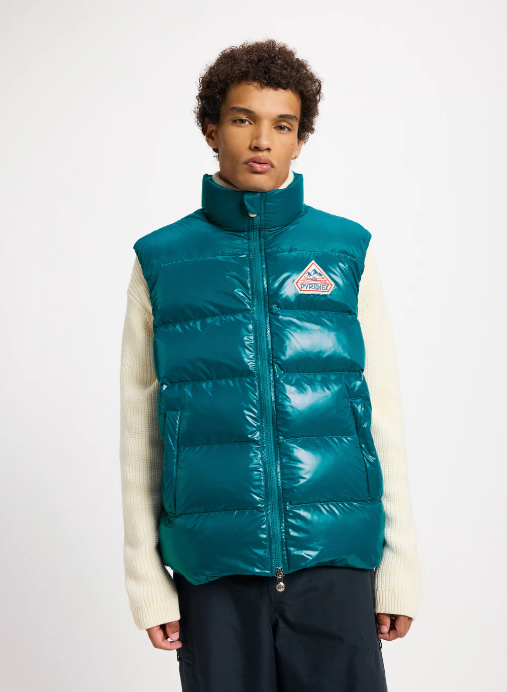 Doudoune sans-manche unisexe Pyrenex John bleu turquoise