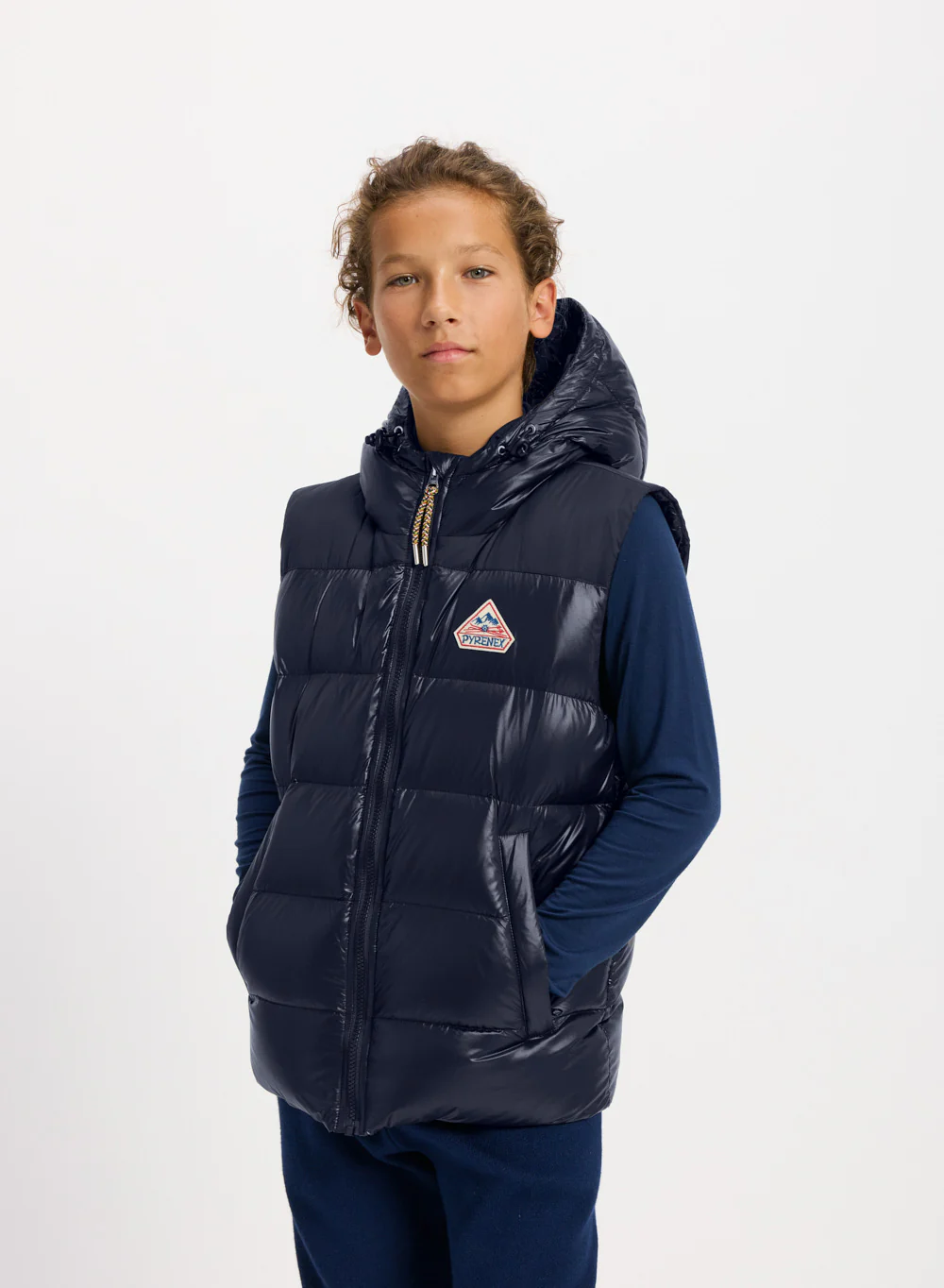 Doudoune sans manches enfant Pyrenex John bleu marine - Image 2